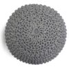 Nikki - Hand Knit Round Pouf - Gray - Image 3