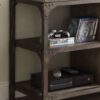 Gorden - TV Stand - Weathered Oak / Antique Silver - Image 4