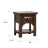 Verna - 1 Drawer Nightstand - Brown - Image 6