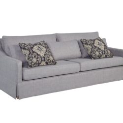 Sofa With Skirt And Reversable Cushions And 2 Pillows - Light Gray