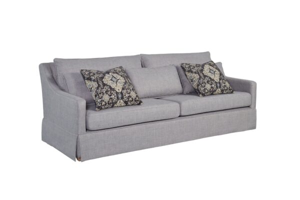 Sofa With Skirt And Reversable Cushions And 2 Pillows - Light Gray