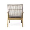 Acacia Wood Cape Woven Wicker Large Lounge Chair With Pillow For Patio, Deck, Yard, Lawn And Garden Seating Wicker (Set of 2) - Teak - Image 16