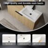 Modern Bathroom Vanity Sink Combo With Ample Storage - Oak - Image 5