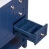 Transitional Style Bathroom Vanity Cabinet Combo With Ceramic Sink - Blue - Image 18