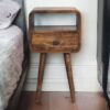 Mini Curve Open Nightstand, 1 Drawer - Natural - Image 9