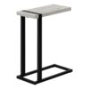 Accent Table, C - Shaped, Contemporary Convenient Design - Gray - Image 4