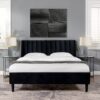 Aspen - Queen Vertical Tufted Headboard Platform Bed Set - Anthracite Black - Image 13