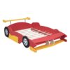 Full Size Race Car Shaped Platform Bed With Wheels - Red - Image 2