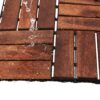 Acacia Wood Interlocking Deck Tiles Checker Pattern, 20 Piece Square Acacia Hardwood Outdoor Flooring For Patio, Bancony, Pool Side - Brown - Image 43