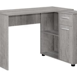 Computer Desk, Home Office, Corner, Storage Drawers, L Shape, Contemporary & Modern - Gray
