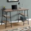 Computer Desk For Home Office, Laptop, Storage Shelves, Elegant Design - Taupe - Image 4