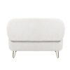 Storage Ottoman Bench For End Of Bed Gold Legs, Modern Ivory White Faux Fur Entryway Bench Upholstered Padded With Storage For Living Room Bedroom - Ivory - Image 16
