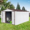 10'x12' Garden Sheds Outdoor Storage Sheds - White / Coffee - Image 6