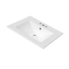 Solid Wood And 24" Bathroom Vanity With Sink, Deep Drawer, Door Shelf, 2 Tier Basket - White - Image 19