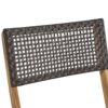 Evergreen - Outdoor Wooden Bistro Chair With Wicker Back - Brown - Image 13