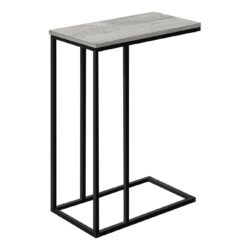 Accent Table, C - Shaped, Contemporary & Convenient Design - Gray