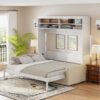 Queen Size Murphy Wall Bed With Sofa - White - Image 26
