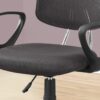 Office Chair, Adjustable Height, Swivel, Ergonomic, Contemporary And Modern - Gray - Image 3