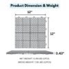 Interlocking Deck Tiles Plastic Waterproof Outdoor All Weather Anti-Slip Bathroom Shower Balcony Porch Strong Weight Capacity Upto 6613 Lbs, Rosette Pattern Pack Of 12 - Gray - Image 5