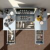 Vanity Table With LED Lights, Flip-Top Mirror And 2 Drawers, Jewelry Storage - Sleek Gray - Image 22