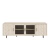 Modern Scandinavian 4 Door Herringbone 70" TV Stand For TVs Up To 80" - Birch - Image 2