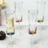 Halo - Oval Unbreakable Plastic Champagne Flutes Acrylic Wedding Glasses, 4Oz Capacity (Set of 4) - Clear - Image 4