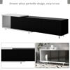 Modern Stylish TV Stand TV Cabinet For 80" TV - White / Black - Image 14
