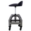 Pneumatic 360 Degree Swivel Stool, Mechanics Rolling Creeper Seat, Heavy Duty Rolling Mechanics Stool, Shop Stool With Casters - Gray - Image 2