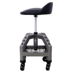 Pneumatic 360 Degree Swivel Stool, Mechanics Rolling Creeper Seat, Heavy Duty Rolling Mechanics Stool, Shop Stool With Casters - Gray