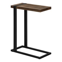Accent Table, C - Shaped, Stylish Modern - Brown