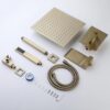 10" Rain Shower System With Stainless Steel Faucet Sets - Brushed Gold - Image 7
