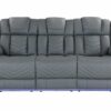 Raize - 10 Power Reclining Sofa With DDT, WC And LED - Gray - Image 7