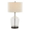 Botella - Contemporary Table Lamp Built In USB Port (Set of 2) - Clear / Oil Bronze / Natural - Image 3