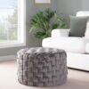 Braided - Round Ottoman - Dark Gray - Image 5