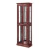 Curio Cabinet Lighted Curio Diapaly Cabinet With Adjustable Shelves And Mirrored Back Panel, Tempered Glass Doors 6 Tier, (E26 Light Bulb Not Included) - Cherry - Image 8