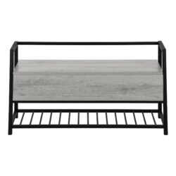 Bench, Entryway, Hallway, Storage, Rectangular, Contemporary, Modern - Gray