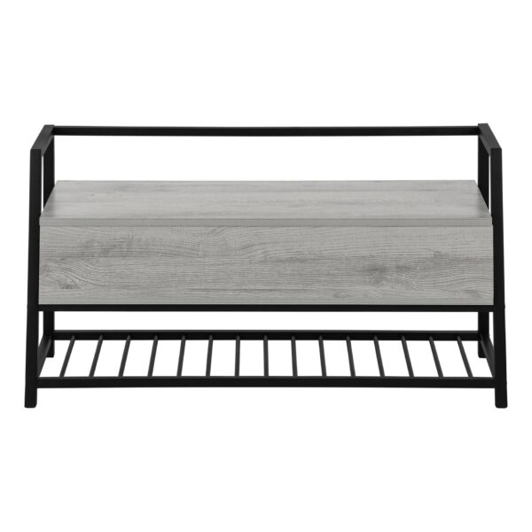 Bench, Entryway, Hallway, Storage, Rectangular, Contemporary, Modern - Gray