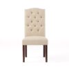 Harriet - Tufted Dining Chair Set Modern Farmhouse Style - Ivory Linen - Image 8