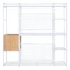 Open Style Wardrobe With Hanging Rails, Shelves And Drawers - White - Image 9