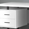 Computer Desk For Home Office, Laptop, Left, Right Set - Up & Storage Drawers - White - Image 9