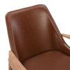 Accent Chair (Set of 2) Mid-Century Modern Armchair With Solid Wood Frame, Reading Leisure Chair With High Back For Living Room - Brown - Image 7