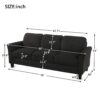 3 Seat Sofa Living Room Sofa - Black - Image 11