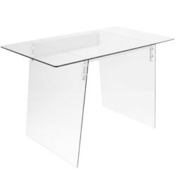 Glacier - Contemporary Desk - Clear / Chrome
