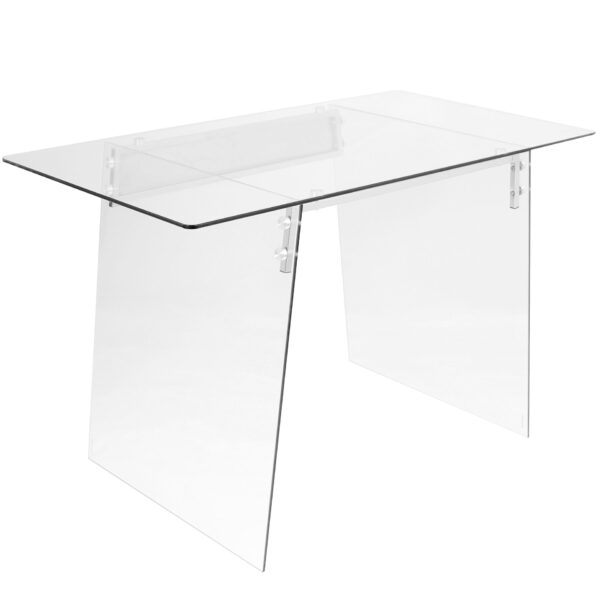 Glacier - Contemporary Desk - Clear / Chrome