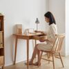 Computer Desk, Study Desk With Drawer Simple Work From Home - Oak Natural - Image 2