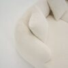 Compression Sofa: Combining Chaise Longue With 3 Seater, Wood Grain Chenille Fabric, Full Sponge Compression Sofa, Combined Sofa With 4 Pillows For Living / Home Furniture / Apartment - White - Image 34