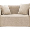 Keith - Chenille Loveseat With 2 Matching Color Toss Pillows - Beige - Image 4