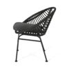 Cordella - Outdoor Woven Wicker Chairs With Cushions, (Set of 2) - Gray - Image 9