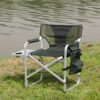 Padded Folding Outdoor Chair With Side Table And Storage Pockets, Lightweight Oversized Directors Chair For Indoor, Outdoor Camping, Picnics And Fishing - Green - Image 2