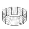 81.1" 12 Panels Heavy Duty Metal Playpen With Door, Dog Fence Pet Exercise Pen For Outdoor - Black - Image 4